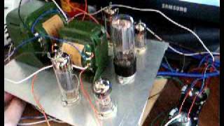 6CC41EL84 6Н2ПЕВ6П14ПЕВ audio power amplifier test work [upl. by Friedberg]