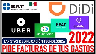 GASTOS QUE PUEDEN HACER DEDUCIBLES LOS UBER DIDI CABIFY BEAT ETC PLATAFORMAS TECNOLOGICAS 🚕 [upl. by Oiramed]