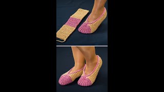 Very easy knitted slippers for beginners Miarti🧶 [upl. by Anivram]