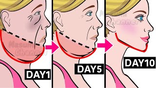 Get Rid Of DOUBLE CHIN amp FACE FAT🔥 10 MIN Routine to Slim Down Your Face Jawline [upl. by Enej]