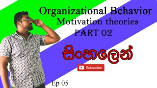 Motivation theories Part 02  Organizational Behavior  සිංහල [upl. by Ahsrat590]