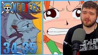 NAMIS BACKSTORY IS PLAYING WITH MY HEART One Piece Episodes 34 35 REACTION [upl. by Nyladnohr]