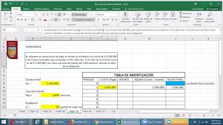 Video 5 Gradiente Geométrico I Tabla de Amortización [upl. by Krasnoff]