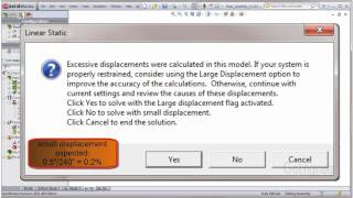 SolidWorks Simulation Large Displacement Option Case 3 [upl. by Firman853]