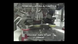 TERMOSELLADORA AUTOMATICA Sellado de envases con FOIL PLASTICO [upl. by Htebiram]