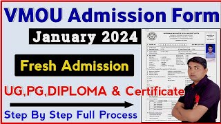 VMOU New Admission Form Kaise Bhare 2024  How to Fill VMOU Fresh Admission Form  VMOU Admission [upl. by Terrance918]