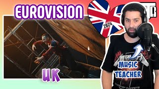 UK Eurovision 2024 Reactionalysis  Music Teacher Analyses Dizzy by Olly Alexander Reaction [upl. by Osana953]