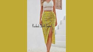 Ruched Skirt Sewing TutorialDrawstring skirt [upl. by Ynavoj]