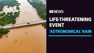 Lifethreatening weather event hits SouthEast Queensland  ABC News [upl. by Dnalyar]