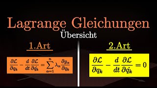 Lagrange Gleichung 1Art amp 2Art  Einfache Erklärung Übersicht Beispiel Physik [upl. by Uba471]