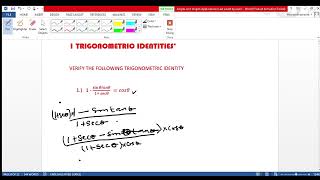 Verifying Trigonometric Identities [upl. by Kerek249]