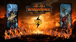 Aspiring Champions vs Halberdiers GREATEST DUELIST TW Warhammer 2 [upl. by Timmons]