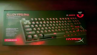 UnboxingOverview HyperX Alloy FPS Pro Tenkeyless Mechanical Gaming Keyboard Cherry MX Red [upl. by Irbua622]