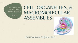 Cell Organelles amp Macromolecular assemblies  CBMPPart2 [upl. by Svoboda]