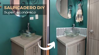 Mosaico para cocina o baño fácil y económico  Salpicadero DIY Shorts [upl. by Ellenrahc]