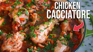 How to Make MOIST CHICKEN CACCIATORE Like an Italian [upl. by Wane]