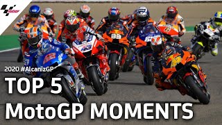 Top 5 MotoGP Moments  2020 AlcanizGP [upl. by Dermot]