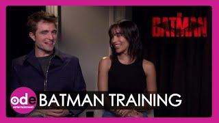 THE BATMAN Robert Pattinson amp Zoë Kravitz Talk Training and Diets [upl. by Balduin518]