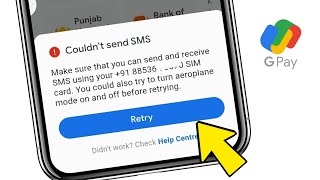 google pay bank activate problem  couldnt sent sms problem in google pay [upl. by Malkin]