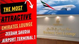 Emirates lounge in Jeddah airport emiratesbusinessclass travel  firstclass [upl. by Noelyn]