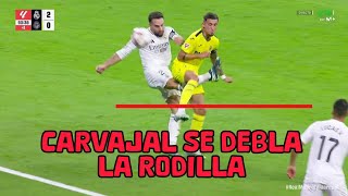 Carvajal enciende las alarmas y se marcha entre lágrimas con un problema en la rodilla [upl. by Ahsirtak]