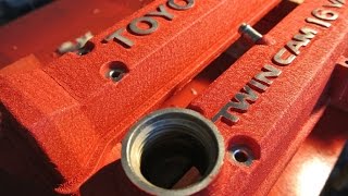 How to paint valve covers cam covers with a wrinkle finish [upl. by Hannasus11]