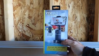 Vivitar motorized 360 degree auto follow phone stand from Walmart review and test [upl. by Asillim165]