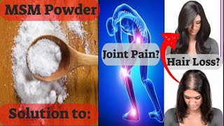 What is MSM Methylsulfonylmethane  MSM Health Benefits [upl. by Mile]