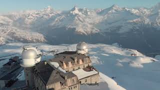 Gornergrat 3100 KulmHotel  Drone  Timelapse  4k 50fps [upl. by Yaja]