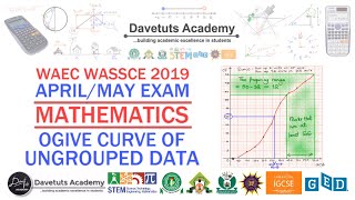 Cumulative Frequency Curve Ogive of Ungrouped Data  2019 WAEC Exam [upl. by Oznarol373]