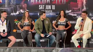 Josh Taylor checks Teofimo Lopez on quoting Mike Tyson reacts to Teo’s own new quote [upl. by Airun194]