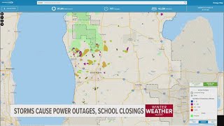 Winter weather causing power outages school closures [upl. by Marybella]