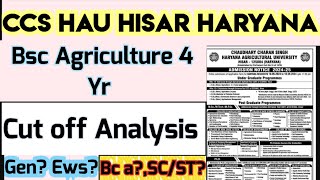 CCS HAU HISAR Bsc Agriculture 4 yr Entrance test 2024 Cut off Analysis क्या रही इस बार [upl. by Sarajane517]