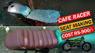 How to make a cafe racer seat  Yamaha RX 100 Cafe Racer Seat Modification [upl. by Aneeram951]