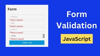 Form Validation using JavaScript  JavaScript Form Validation for Beginners [upl. by Frederik860]