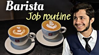 Barista VlogBarista Job Routine Working in one of the famous Restaurants in 🇵🇰Faizan Qureshi [upl. by Burd503]