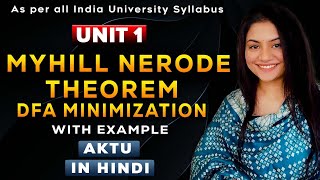 Myhill Nerode Theorem for DFA Minimization  Table Filling Method  TAFL  TOC  learncswitharshi [upl. by Berg]