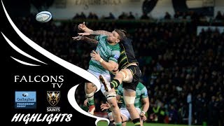 Premiership Rugby Highlights 1819  Saints  Franklins Gardens [upl. by Yenreit895]