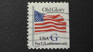 Postage stamp USA American flag Old Glory For US adresses only [upl. by Yrrep]