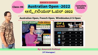 Class 96  Australian Open Grandslam 2022  Amaresh Pothnal  ಆಸ್ಟ್ರೇಲಿಯನ್ ಓಪನ್  Amars Classes [upl. by Orofselet]