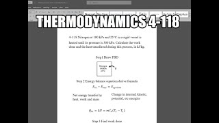 Thermodynamics 4118 Nitrogen at 100 kPa and 25°C in a rigid vessel is heated until its pressure is [upl. by Nailliw176]