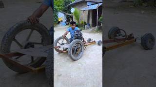 Making homemade RC car 🚗  Bike engine shots project experiment sujanexperiment [upl. by Rubbico]