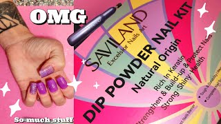 Testing a HUGE Saviland Dip Nail Kit  EFILE included Beginner Friendly Dip Nail Tutorial [upl. by Aisercal14]