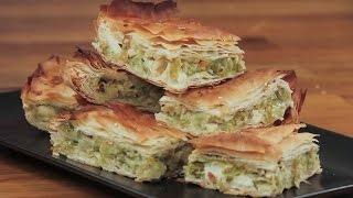 Πρασόπιτα με φέτα amp κεφαλογραβιέρα  FOOD VIDEOs [upl. by Ennayd]