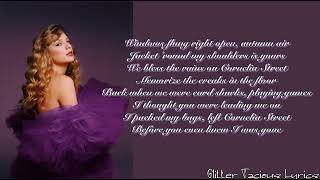 Taylor Swift Cornelia Street lyrics\\ Glitter Tacious Lyrics [upl. by Minnnie]