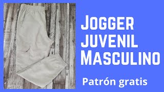 Jogger Juvenil para hombre con bolsa cargo Patrón  escalado corte y confección paso a paso [upl. by Rekrap]