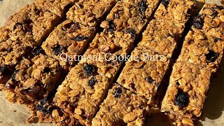 【ザクザクホロホロ】オートミールクッキーバー Oatmeal Cookie Bars [upl. by Ymrej]