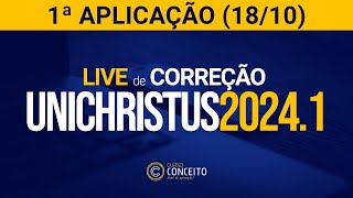 Live de correção Prova Unichristus 20241  1810 [upl. by Alemac]