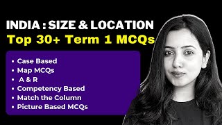 Class 9 Geography MCQs  Term 1 Exam  India Size and Location Class 9 MCQs  Shubham Pathak [upl. by Ahsirkal]