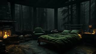 Rainforest Ambience In Bedroom  Rain and Fireplace Sounds For Sleeping Relaxing  8 Hours [upl. by Alyakem]